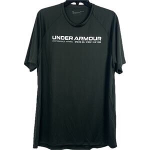 Under Armour Tshirt mens Large dark green dri-fit under armour printed on front